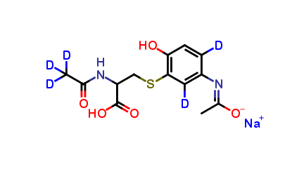 3-[N-Acetyl-L-cystein-S-yl] Acetaminophen-d5 Sodium Salt (Major)