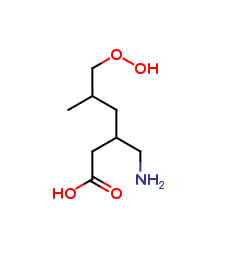 3-(aminomethyl)-6-hydroperoxy-5-methylhexanoic acid
