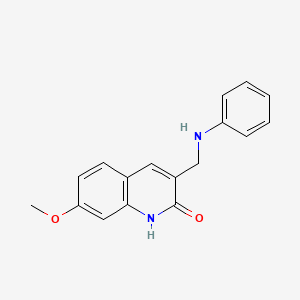 3-(anilinomethyl)-7-methoxyquinolin-2(1H)-one
