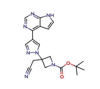 3-(cyanomethyl)3-[4-(7H-pyrrolo[2,3-d]pyrimidin-4-yl)-1H-pyrazol-1-yl]-1-azetidinecarboxylic acid 1,1-dimethylethyl ester