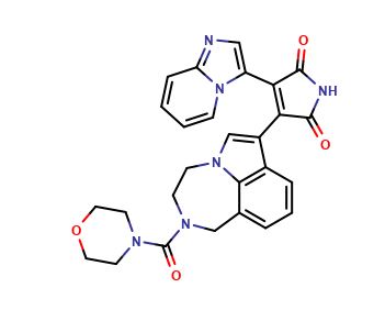 3-(imidazo[1,2-a]pyridin-3-yl)-4-(2-(morpholine-4-carbonyl)-1,2,3,4-tetrahydro-[1,4]diazepino[6,7,1-hi]indol-7-yl)-1H-pyrrole-2,5-dione