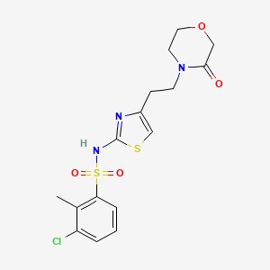 3-Chloro-2-methyl-N-[4-[2-(3-oxomorpholin-4-yl)ethyl]-1,3-thiazol-2-yl]benzenesulfonamide