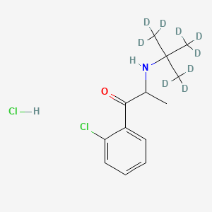 3-Deschloro-2-chloro Bupropion-d9 Hydrochloride