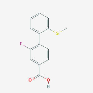 3-Fluoro-4-(2-methylthiophenyl)benzoic acid