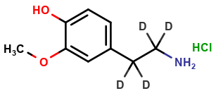 3-Methoxytyramine-[d4] Hydrochloride (3MT-[d4]) (Solution)