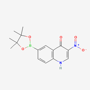 3-Nitro-4-quinolinol-6-boronic acid pinacol ester