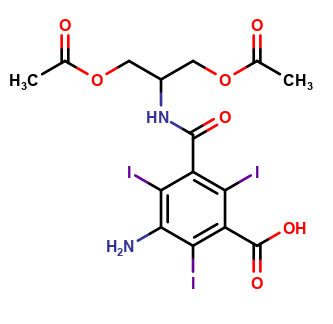 3-amino-5-((1,3-diacetoxypropan-2-yl)carbamoyl)-2,4,6-triiodobenzoic acid