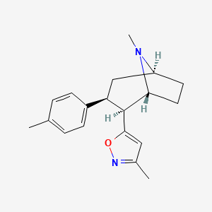 3-methyl-5-[(1S,3S,4S,5R)-8-methyl-3-(4-methylphenyl)-8-azabicyclo[3.2.1]octan-4-yl]-1,2-oxazole