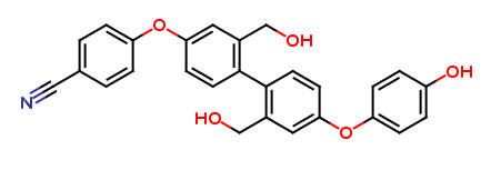 4-((2,2'-bis(hydroxymethyl)-4'-(4-hydroxyphenoxy)-[1,1'-biphenyl]-4-yl)oxy)benzonitrile