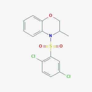 4-[(2,5-dichlorophenyl)sulfonyl]-3-methyl-3,4-dihydro-2H-1,4-benzoxazine