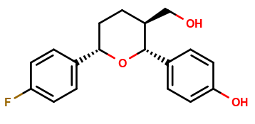 4-((2R,3S,6S)-6-(4-fluorophenyl)-3-(hydroxymethyl)tetrahydro-2H-pyran-2-yl)phenol