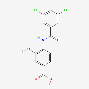 4-[(3,5-dichlorobenzoyl)amino]-3-hydroxybenzoic acid