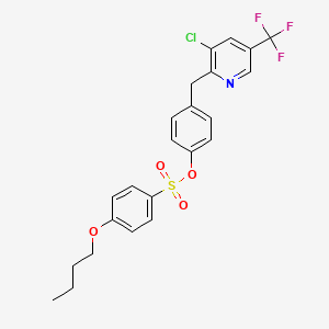 4-{[3-chloro-5-(trifluoromethyl)-2-pyridinyl]methyl}phenyl 4-butoxybenzenesulfonate