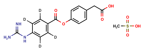 4-[[4-[(Aminoiminomethyl)amino]benzoyl]oxy]-benzeneacetic Acid Monomethanesulfonate-D4