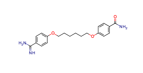 4-((6-(4-carbamimidoylphenoxy)hexyl)oxy)benzamide