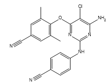 4-((6-amino-5-chloro-2-((4-cyanophenyl)amino)pyrimidin-4-yl)oxy)-3,5-dimethylbenzonitrile