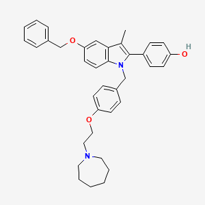 4-{1-[4-(2-Azepane-1-yl-ethoxy)-benzyl]-5-benzyloxy-3-methyl-1H-indole-2-yl}-Phenol