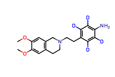 4-[2-(3,4-Dihydro-6,7-dimethoxy-2(1H)-isoquinolinyl)ethyl]benzenamine-d4
