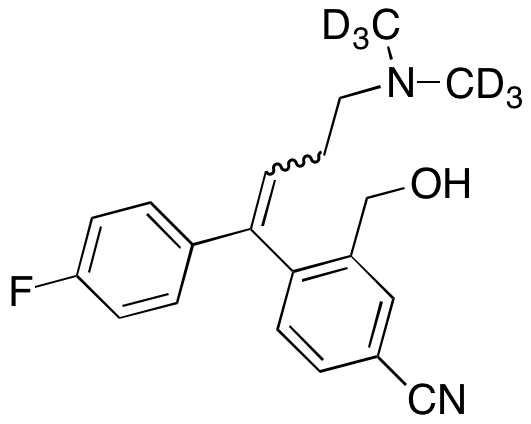 4-[4-(dimethyl-d6-amino)-1-(4-fluorophenyl)-1-buten-1-yl]-3-(hydroxymethyl)-benzonitrile (Citalopram Olefinic Impurity)