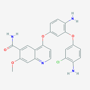 4-(4-Amino-3-(4-amino-3-chlorophenoxy)phenoxy)-7-methoxyquinoline-6-carboxamide