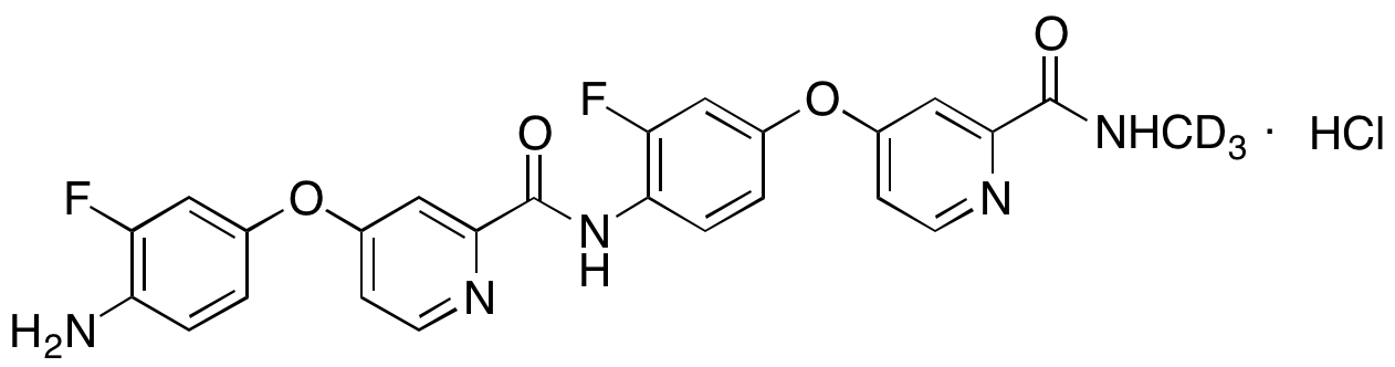 4-(4-Amino-3-fluorophenoxy)-N-(2-fluoro-4-((2-(methyl-d3-carbamoyl)pyridin-4-yl)oxy)phenyl)picolinamide Hydrochloride