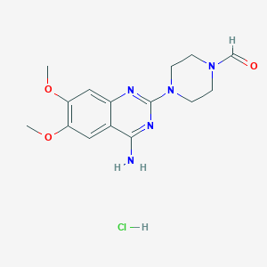 4-(4-Amino-6,7-dimethoxyquinazolin-2-yl)piperazine-1-carbaldehyde;hydrochloride