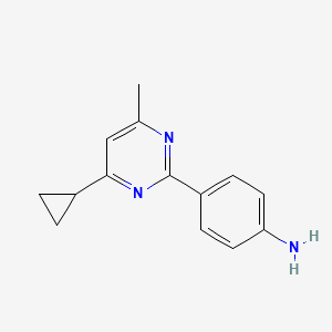 4-(4-Cyclopropyl-6-methyl-2-pyrimidinyl)-benzenamine