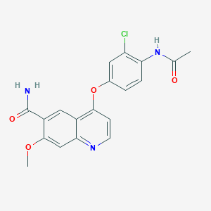 4-(4-acetamido-3-chlorophenoxy)-7-methoxyquinoline-6-carboxamide