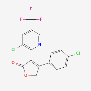 4-(4-chlorophenyl)-3-[3-chloro-5-(trifluoromethyl)-2-pyridinyl]-2(5H)-furanone