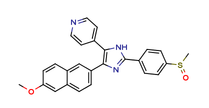 4-(6-Methoxy-2-naphthyl)-2-(4-methylsulfinylphenyl)-5-(4-pyridyl)-1H-imidazole