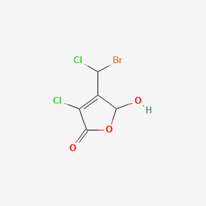 4-(Bromochloromethyl)-3-chloro-5-hydroxy-2(5H)-furanone