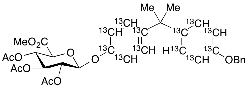 4’-O-Benzyl Bisphenol A Tri-O-acetyl-b-D-glucuronic Acid Methyl Ester-13C12