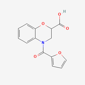 4-(furan-2-carbonyl)-3,4-dihydro-2H-1,4-benzoxazine-2-carboxylic acid
