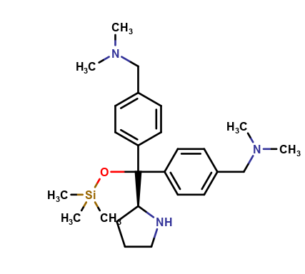 4,4′-[(2S)-2-Pyrrolidinyl[(trimethylsilyl)oxy]methylene]bis[N,N-dimethylbenzenemethanamine]
