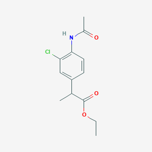 4-Acetamido-3-chloro-hydratropic Acid Ethyl Ester