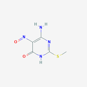 4-Amino-6-hydroxy-2-methylthio-5-nitrosopyrimidine