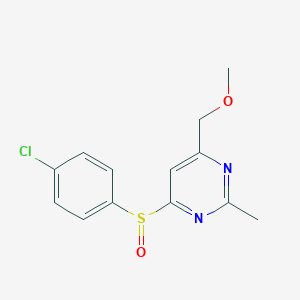 4-chlorophenyl 6-(methoxymethyl)-2-methyl-4-pyrimidinyl sulfoxide