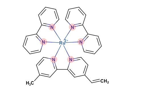 4-ethenyl-4′-methyl-2,2′-Bipyridine ruthenium complex