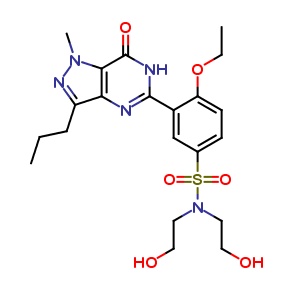 4-ethoxy-N,N-bis(2-hydroxyethyl)-3-(1-methyl-7-oxo-3-propyl-6,7-dihydro-1H-pyrazolo[4,3-d]pyrimidin-