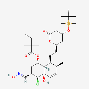 4-tert-Butyldimethylsilyl-5'-chloro-4a'-hydroxy-6'-(hydroxyimino)methyl Simvastatin