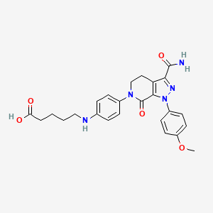 5-((4-(3-Carbamoyl-1-(4-methoxyphenyl)-7-oxo-4,5-dihydro-1H-pyrazolo[3,4-c]pyridin-6(7H)-yl)phenyl)amino)pentanoic Acid
