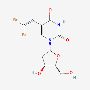 5-(2,2-Dibromovinyl)-1-((2R,4S,5R)-4-hydroxy-5-(hydroxymethyl)tetrahydrofuran-2-yl)pyrimidine-2,4(1H,3H)-dione