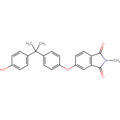 5-(4-(2-(4-hydroxyphenyl)propan-2-yl)phenoxy)-2-methylisoindoline-1,3-dione