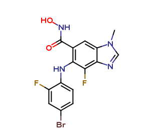 5-(4-bromo-2-fluorophenylamino)-4-fluoro-N-hydroxy-1-methyl-1H-benzo[d]imidazole-6-carboxamide