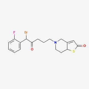 5-(5-bromo-5-(2-fluorophenyl)-4-oxopentyl)-5,6,7,7a-tetrahydrothieno[3,2-c]pyridin-2(4H)-one