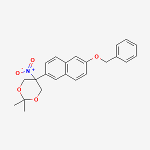 5-(6-(Benzyloxy)naphthalen-2-yl)-2,2-dimethyl-5-nitro-1,3-dioxane