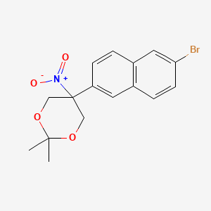 5-(6-Bromonaphthalen-2-yl)-2,2-dimethyl-5-nitro-1,3-dioxane