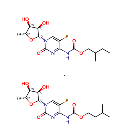 5'-Deoxy-5-fluoro-N4-(2-methyl-1-butyloxy-carbonyl)cytidine + 5'-Deoxy-5-fluoro-N4-(3-methyl-1-butyl