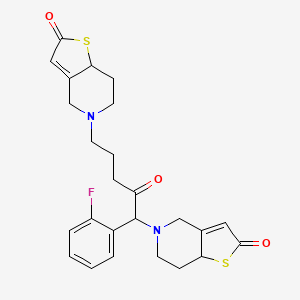 5,5'-(1-(2-fluorophenyl)-2-oxopentane-1,5-diyl)bis(5,6,7,7a-tetrahydrothieno[3,2-c]pyridin-2(4H)-one)