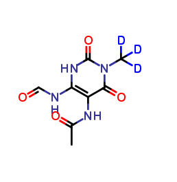5-Acetylamino-6-formylamino-3-methyl-d3-uracil